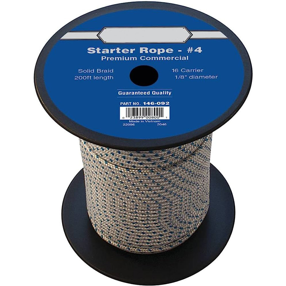 New 200' Solid Braid Starter Rope 146-092 for #4 Solid Braid