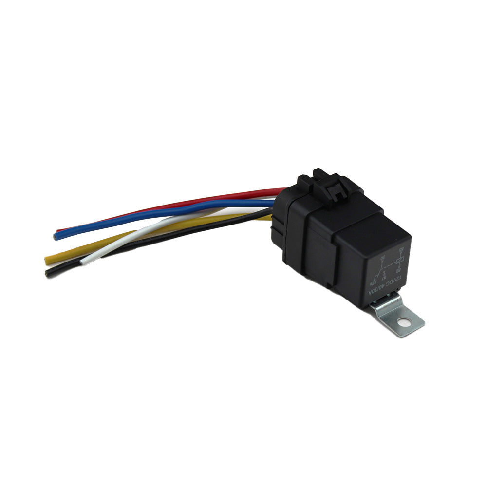 5 Terminal Weatherproof Relay 12 Volt with Sealed Wiring Harness 30 Amp
