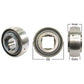 Disc Harrow Bearing 1.125" Square Bore x 1.438" IR x 3.1496" OD x 0.709" OR