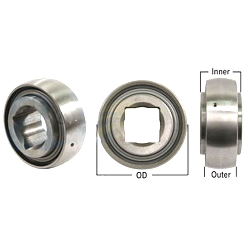 Disc Harrow Bearing 1.125" Square Bore x 1.438" IR x 3.1496" OD x 0.709" OR
