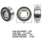 Disc Harrow Bearing 1.125" Square Bore x 1.438" IR x 3.1496" OD x 0.709" OR