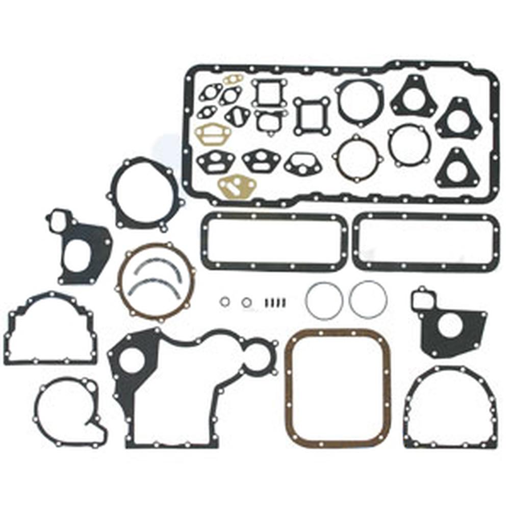 Lower Gasket Set with Rope Seal Fits JCB Replaces 02100234