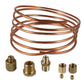 Oil Pressure Gauge Copper Tubing Line Kit 6 x 1/8 Fits Ford Tractors