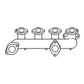 Exhaust Manifold Fits Case 350 430 470 530 570 630 450 580B 580C 584 A182084