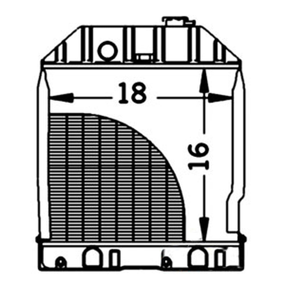 Radiator Fits Ford/New Holland Replaces E0NN8005KA15M