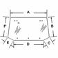F0NN9442038BA Rear Glass Fits Ford New Holland 5640 6640 7740 7840 8240 834