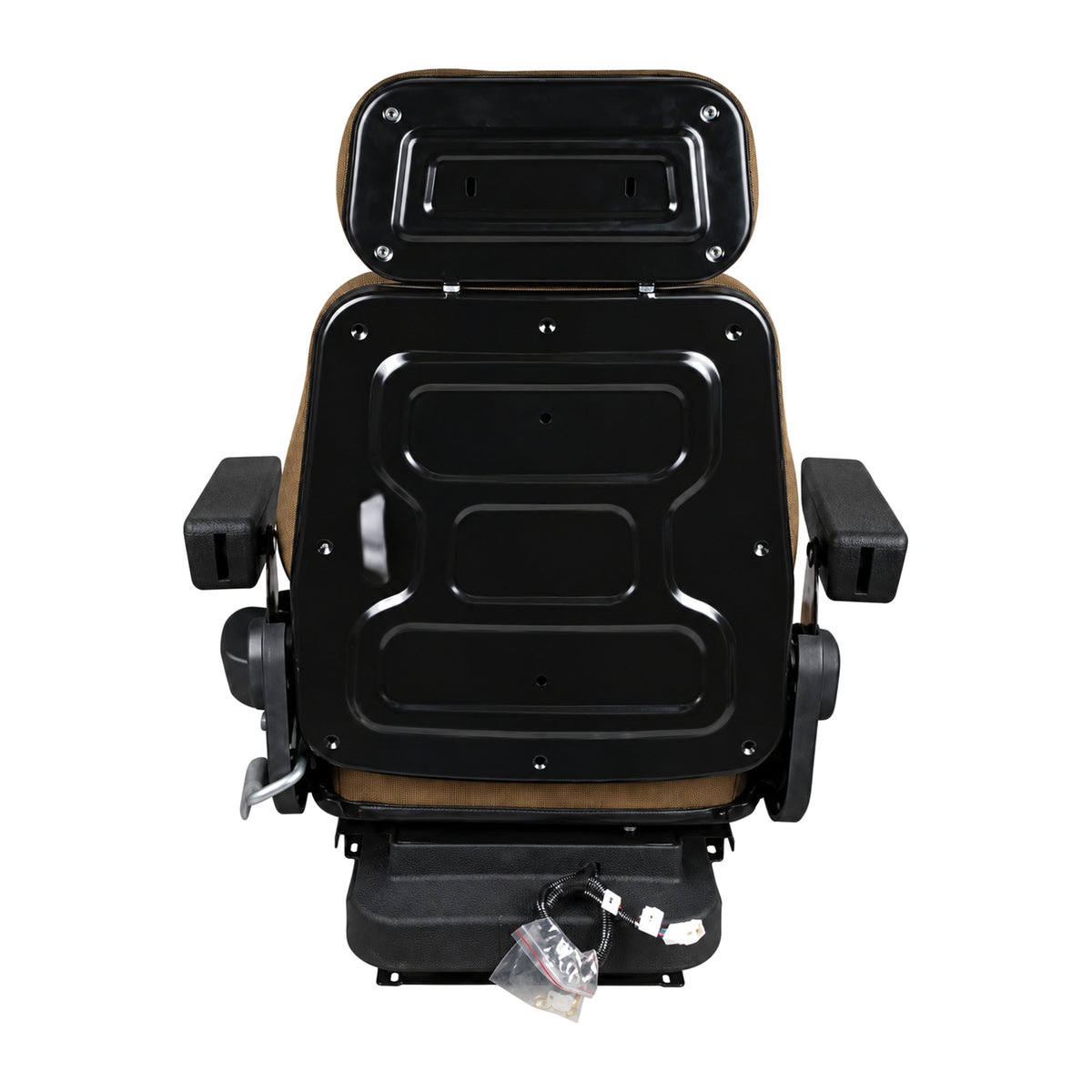 F10A4012 Brown Cloth Low Profile Air Suspension Seat Fits Universal Products
