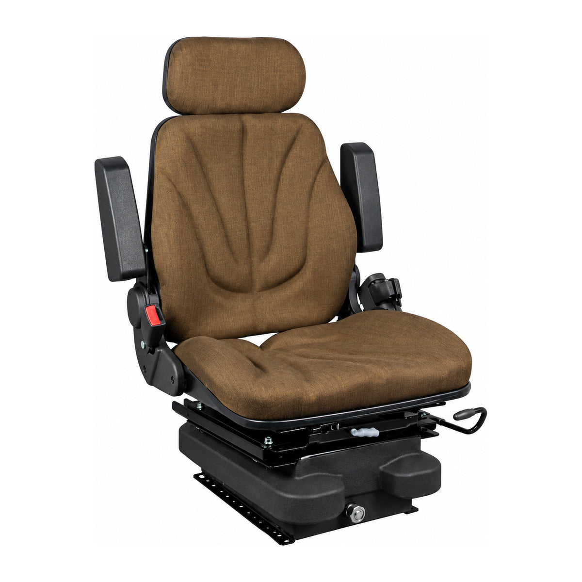 F10A4042 Brown Cloth Air Suspension Seat with Isolator Fits Hyster E100Z E100ZS