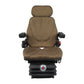 F10M6112 Brown Cloth Wide Base Mechanical Seat Fits Universal Products
