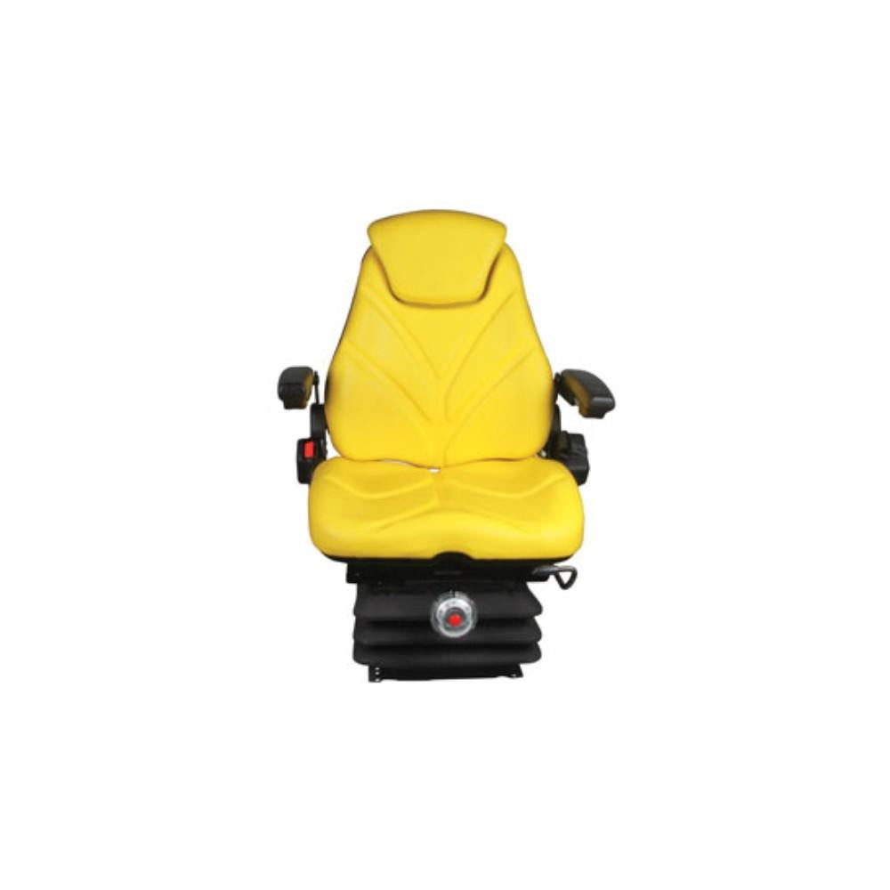Yellow F20 Mechanical Suspension Seat w/Armrests Lumbar Support Fits Massey Tractors