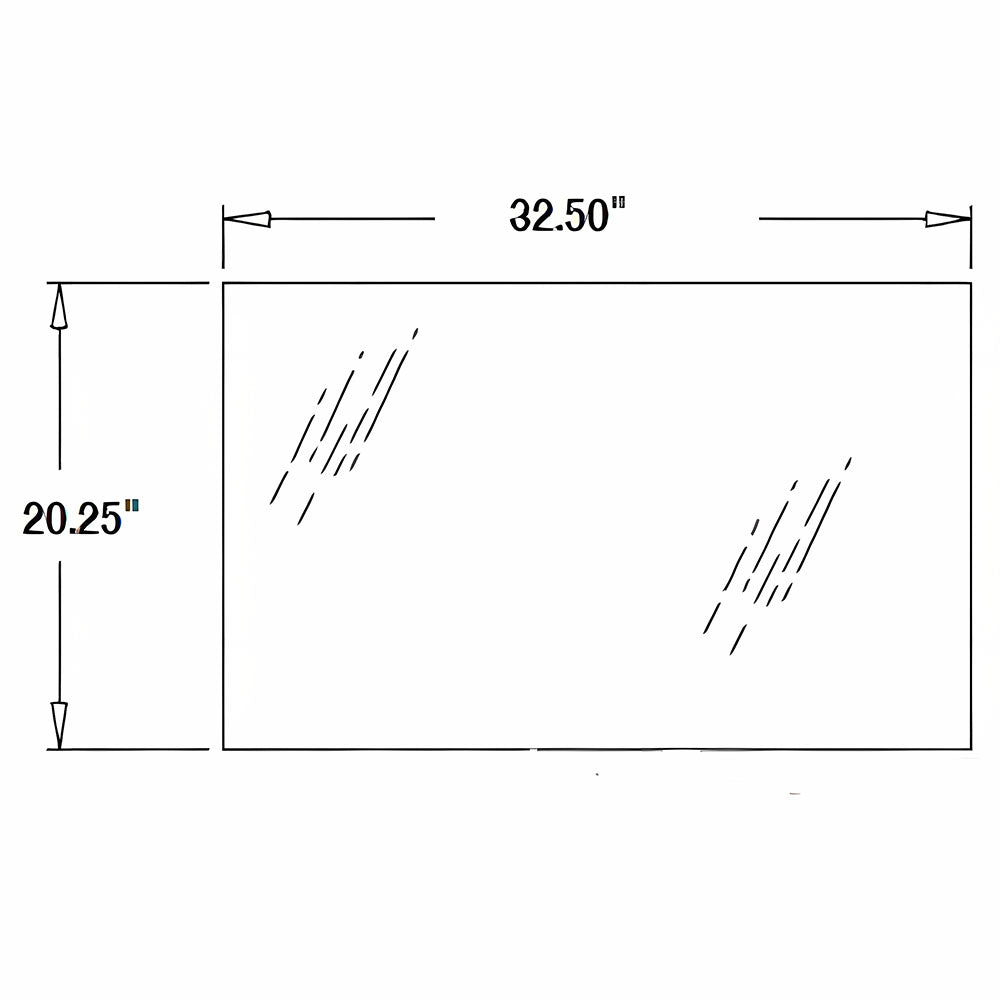 F44630 Lower Rear Window Glass Fits Case-IH Backhoes 580D 580E 680L 780B++