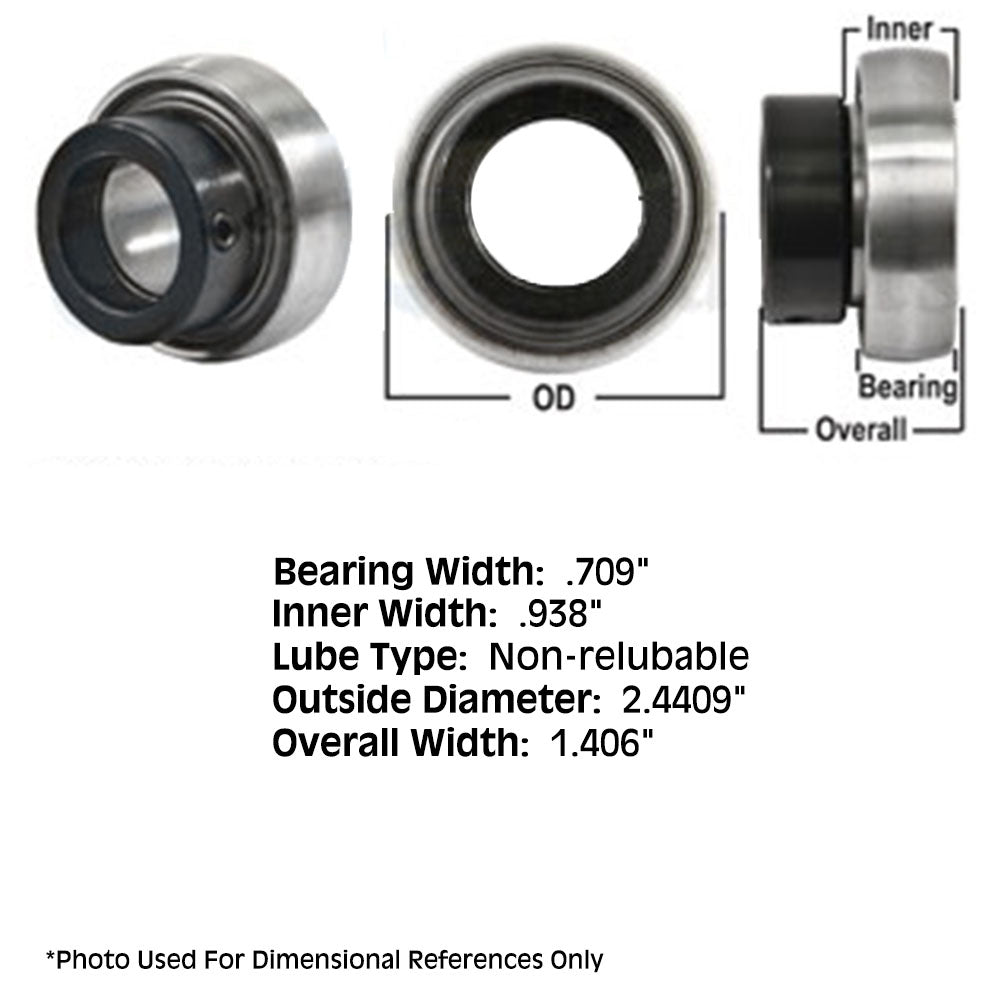 F51312 New Tractor Non-Relubri Fits CATable Spherical Ball Bearing w/ Collar F51