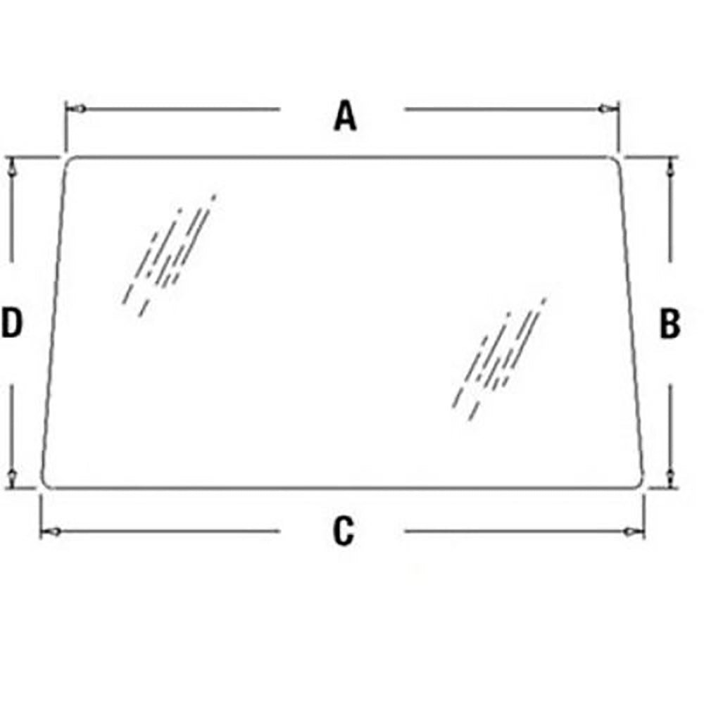 F98367 Rear Window Glass Fits Case 1896 2094 2096 3394 3594 4494 4894 ++ Tractor
