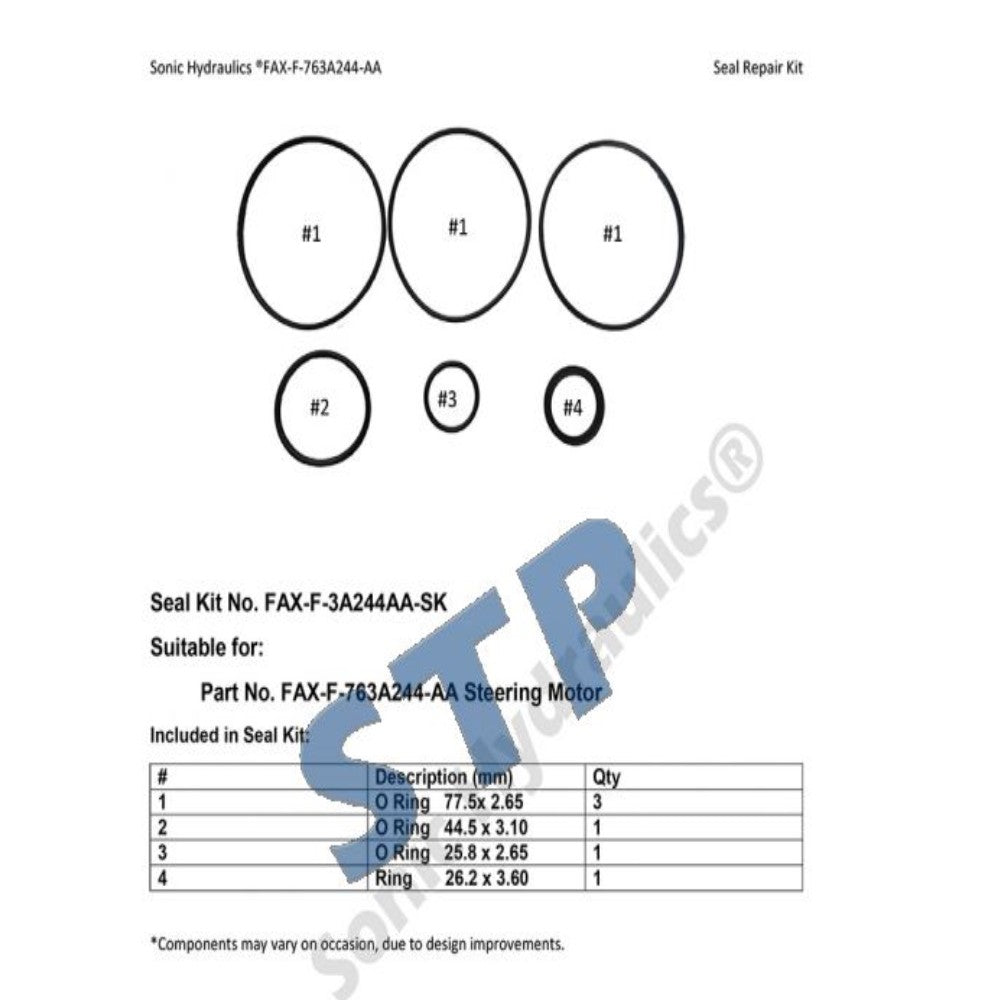 FAX-F-3A244AA-SK Seal Kit for Steering Motor E4NN3A244AA
