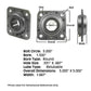 FD209REIMP New Flanged Disc Bearing Round Bore Fits Ford New Holland Tracto