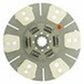 FD850AA 13" Transmission Disc, 6 Pad, w/ 1-3/4" 10 Spline Hub - Fits Ford