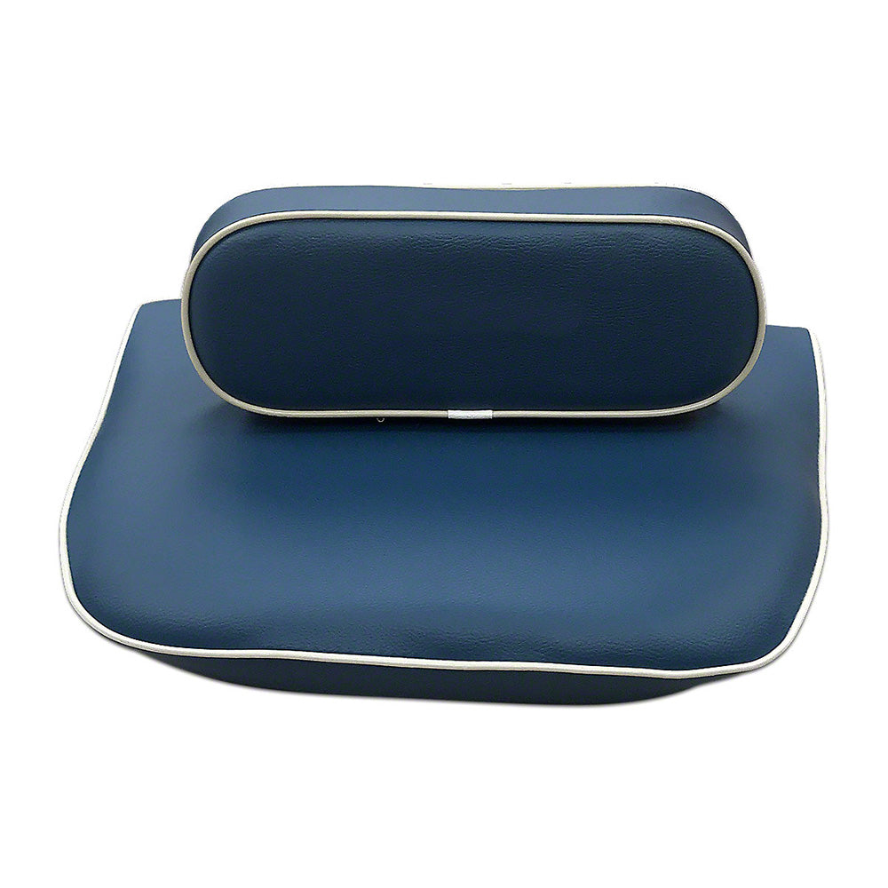 Replacement Seat Cushion Fits Ford Dexta & Super Dexta Models Blue w/ white trim