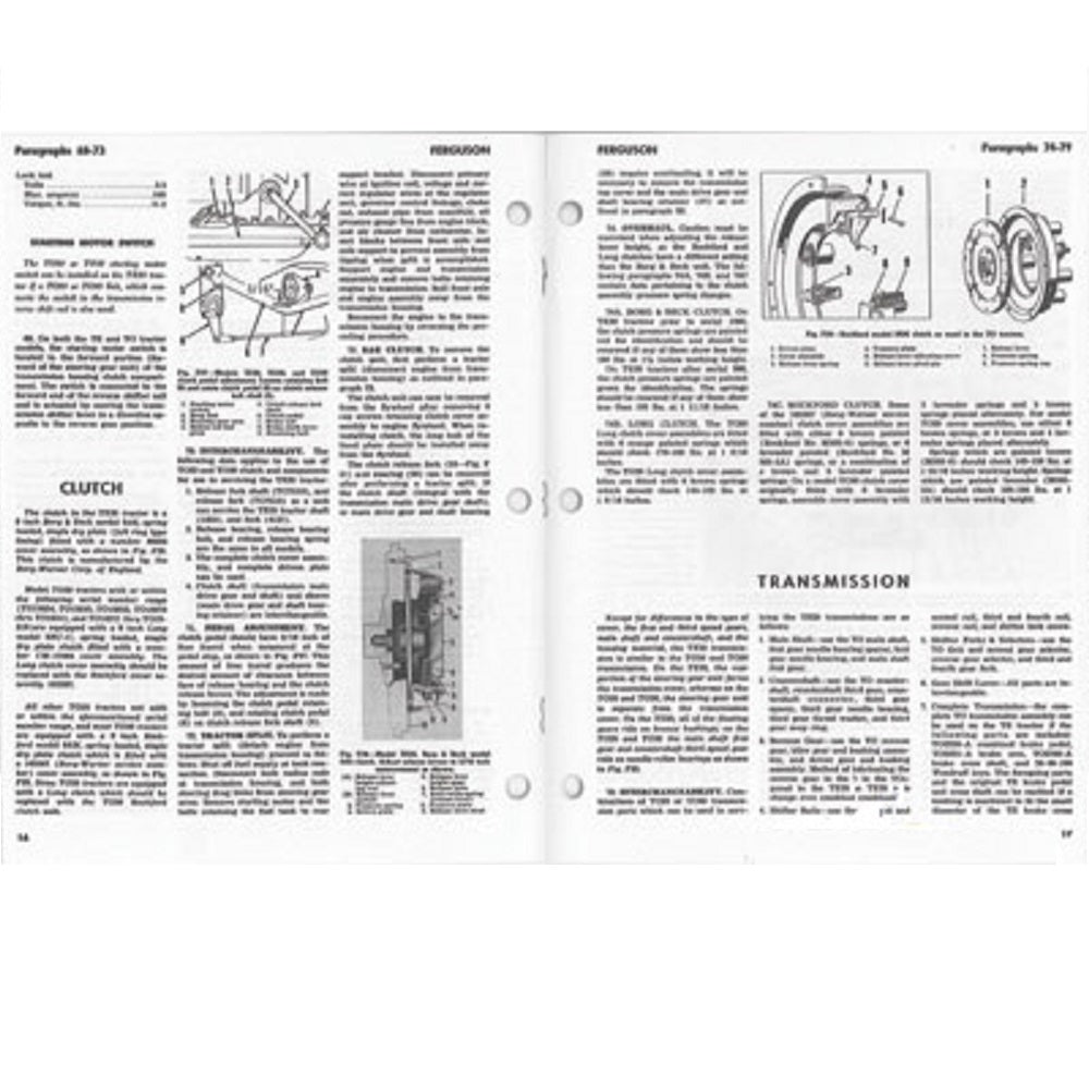 R1465 I & T Shop Manual Fits Massey Ferguson