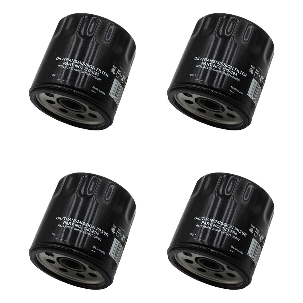 Set of 4 Transmission Filters 66021-36060 Fits Kubota G1700 G1800 G1800S G1900