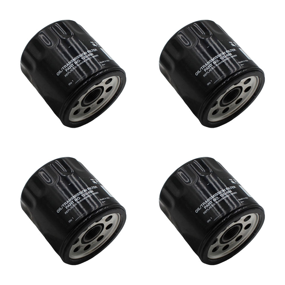 Set of 4 Transmission Filters 66021-36060 Fits Kubota G1700 G1800 G1800S G1900