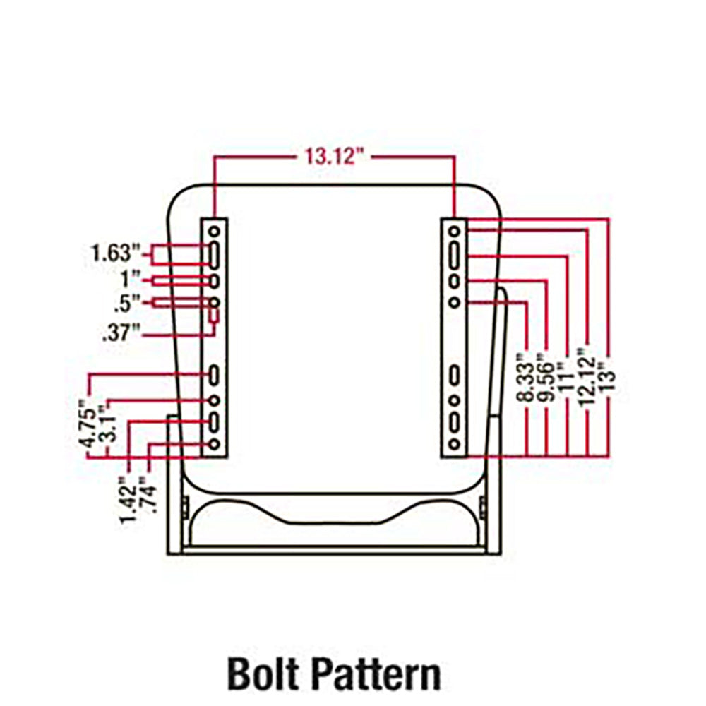 Forklift Deluxe Side Track Seat With Shock Absorbing Spring FLS322BL