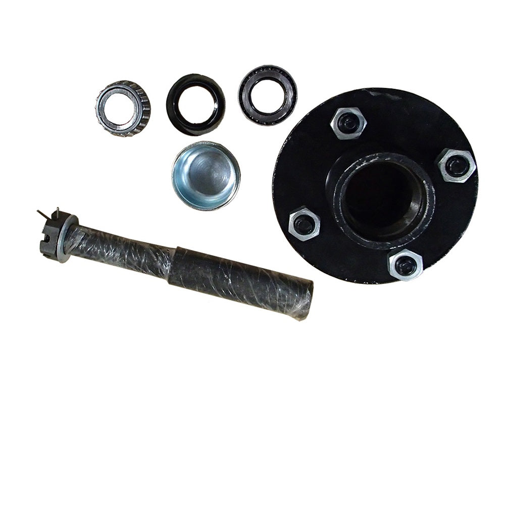 Trailer Axle Kit for 2000 lb w/ Hub, Spindle, Grease Seal, Dust Cap & Bearings