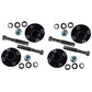 (Pack of 4) Trailer Axle Kits with 4 on 4" Bolt Idler Hub & 1" Round BT8 Spindle