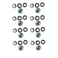 (Pack of 8) Trailer Axle Kits with 4 on 4" Bolt Idler Hub & 1" Round BT8 Spindle