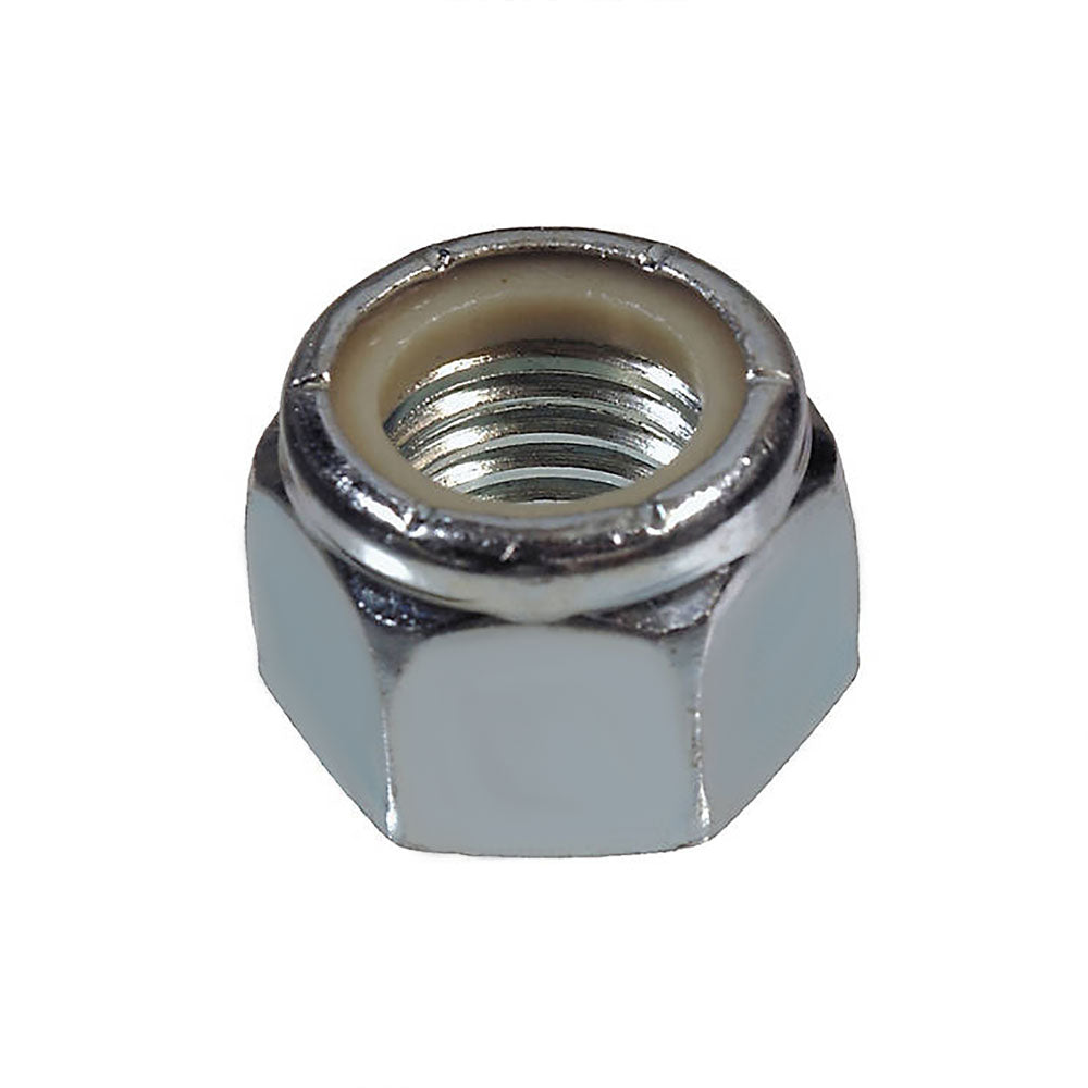 880566 One Zinc-Plated Nylon Insert Lock Nut 3/8 in.-24 SAE Fine Screw Thread