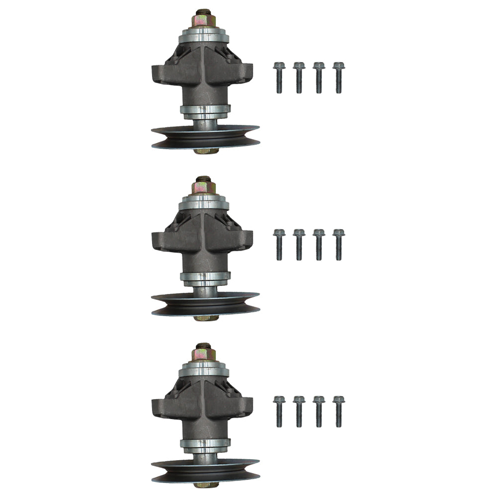3x Spindle & Pulley Set Fits Cub Cadet 618-04129A 918-04129 618-04129