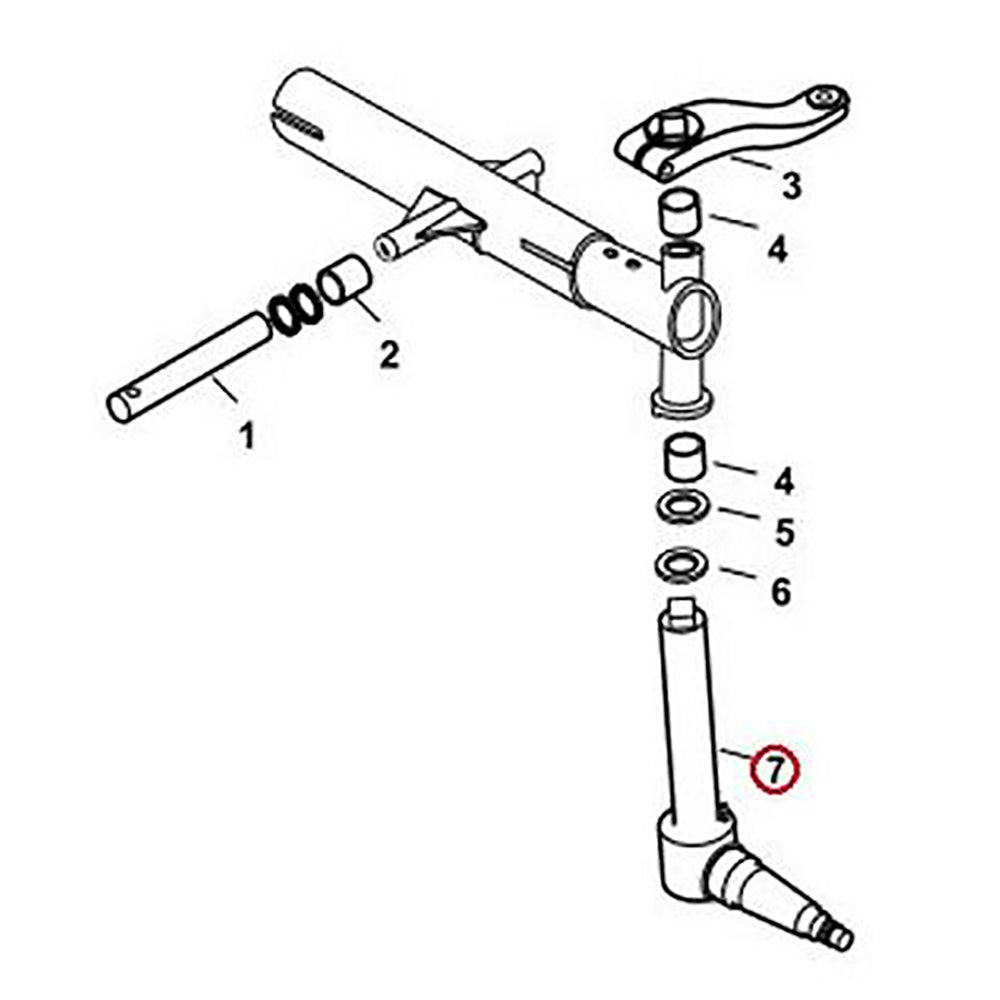 Right Hand Spindle Fits Long Replaces TX10808
