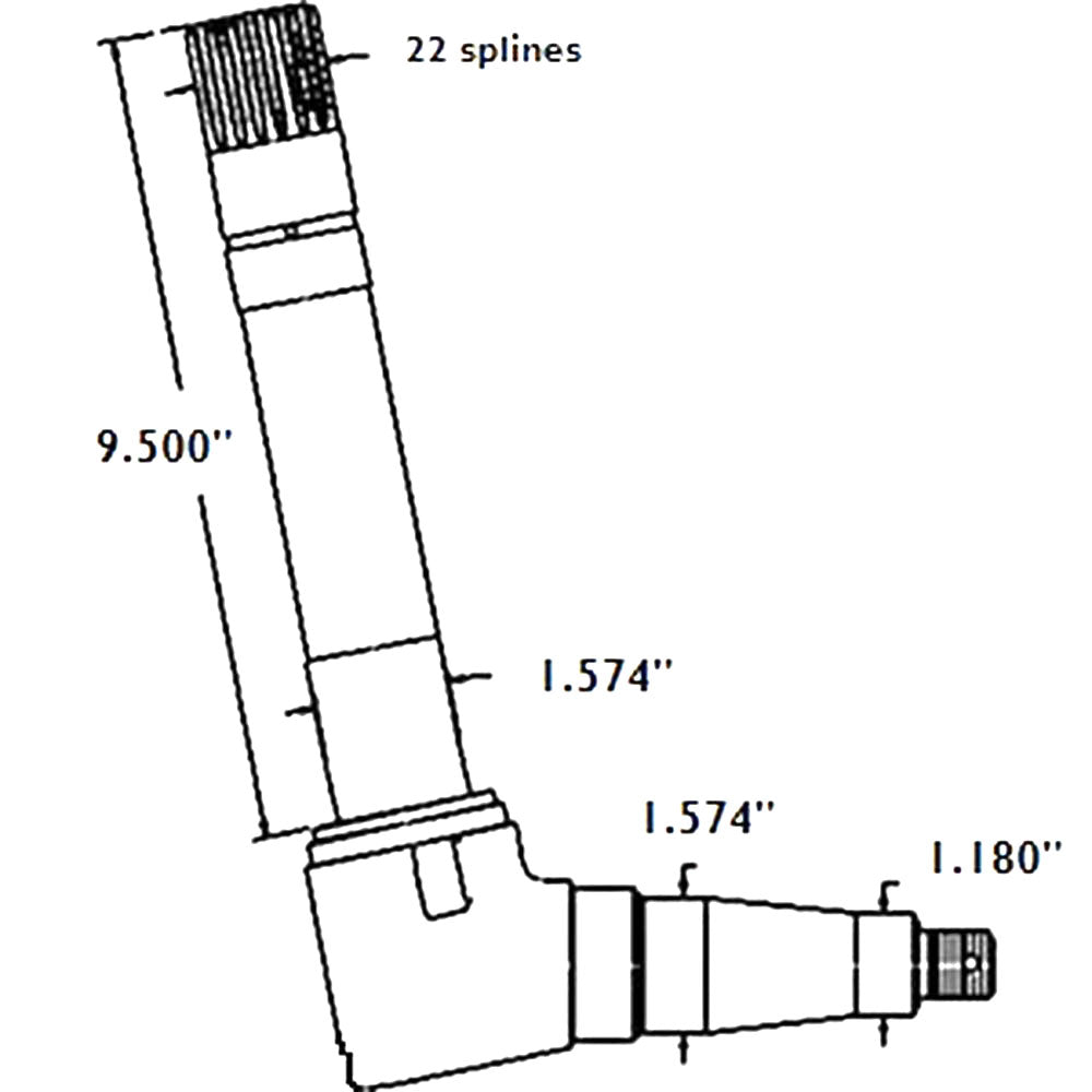Left Hand Spindle Fits Ford/New Holland Replaces SBA330302040