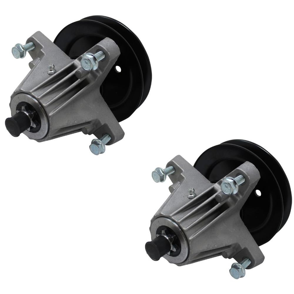 Set of 2 Mower Deck Spindles with Pulley
 Fits Cub Cadet Replaces 618-06981