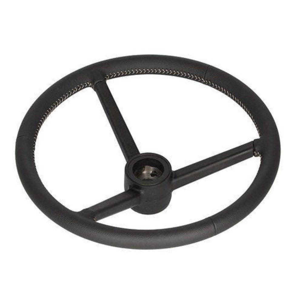 Steering Wheel - Leather Wrapped - Black Fits John Deere Replaces AL173828
