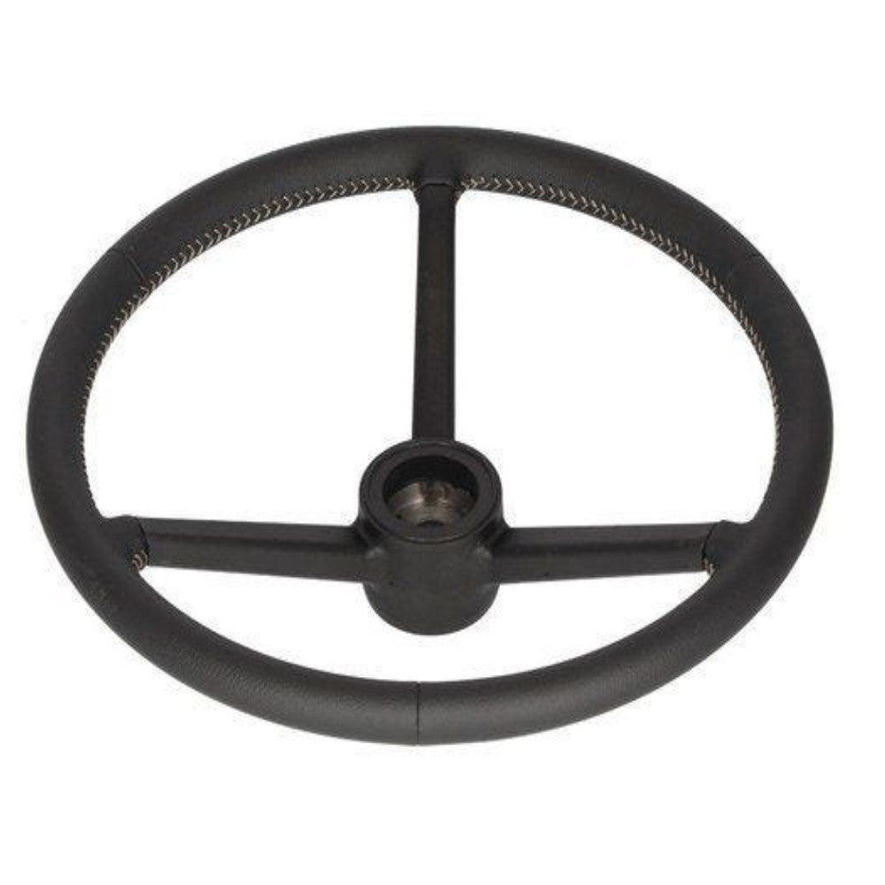 Black Leather Wrapped Steering Wheel RE282643 Fits John Deere 7130 7200R 7210R