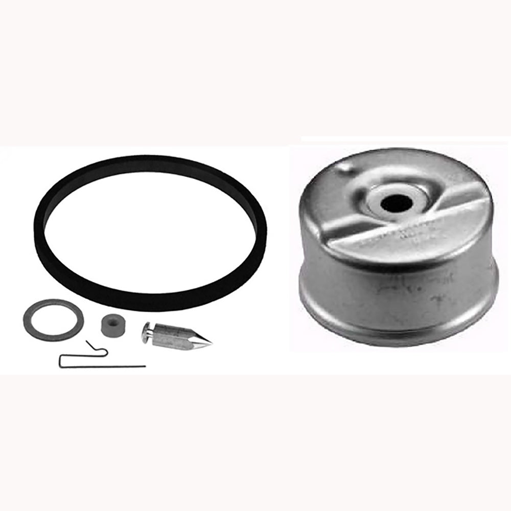 Carburetor Float Valve Kit & Bowl Fits Toro Powerlite Fits CCR1000 Snow Blowers