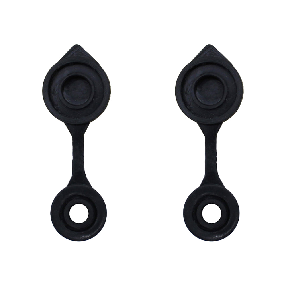 2 Pack- Heavy Duty Vent Caps, Black w/ Retaining Lip for Gas Diesel Fuel Can Jug