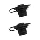 2 Pack- Heavy Duty Vent Caps, Black w/ Retaining Lip for Gas Diesel Fuel Can Jug
