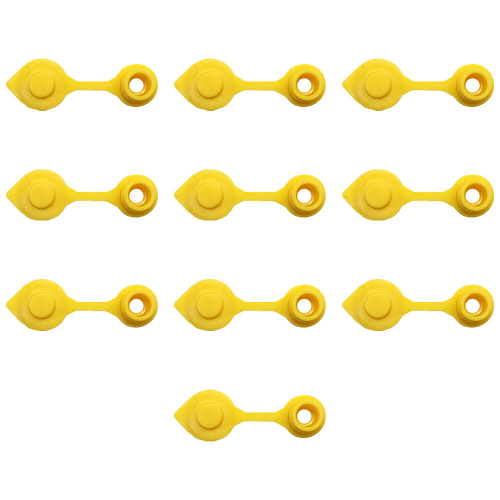 Set of Ten (10) Yellow Vent Caps For Gas Diesel Fuel Kerosene Water Jugs Cans