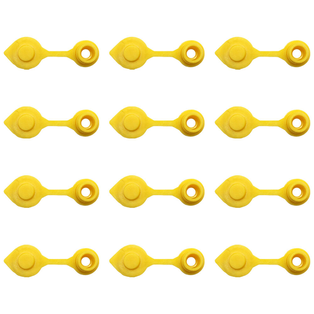Qty 12: Gas Can Vent Caps (Yellow)  Fits Universal Products