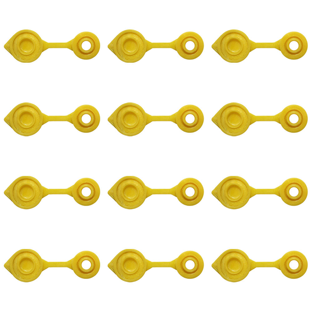 Qty 12: Gas Can Vent Caps (Yellow)  Fits Universal Products
