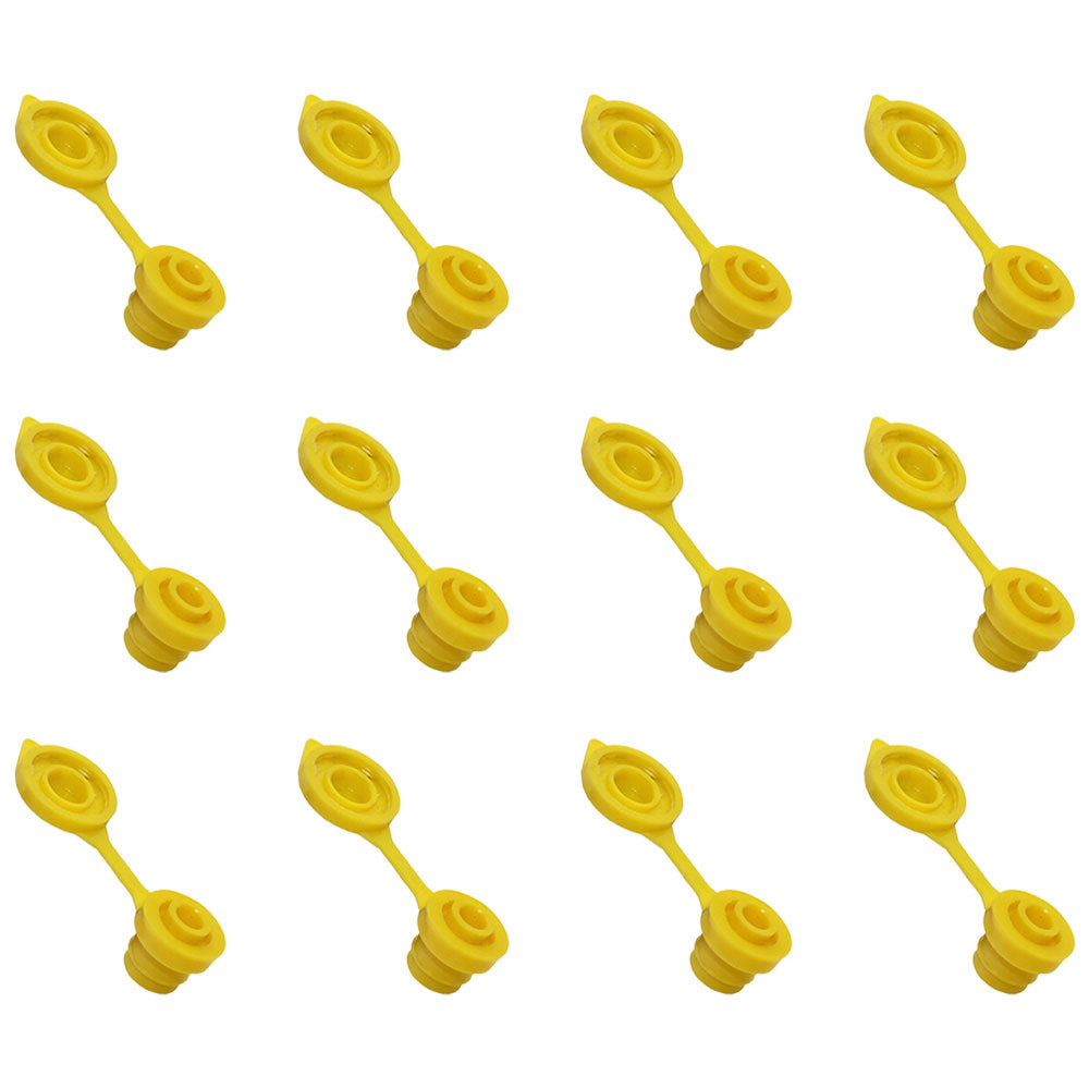 Qty 12: Gas Can Vent Caps (Yellow)  Fits Universal Products