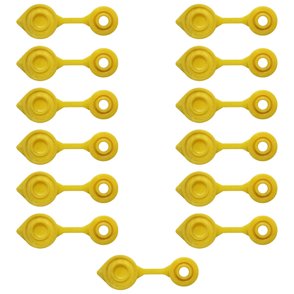 Set of 13 New Gas Can Vent Caps (Yellow) Heavy Duty MYC-Y-VENT13 for Gas Diesel