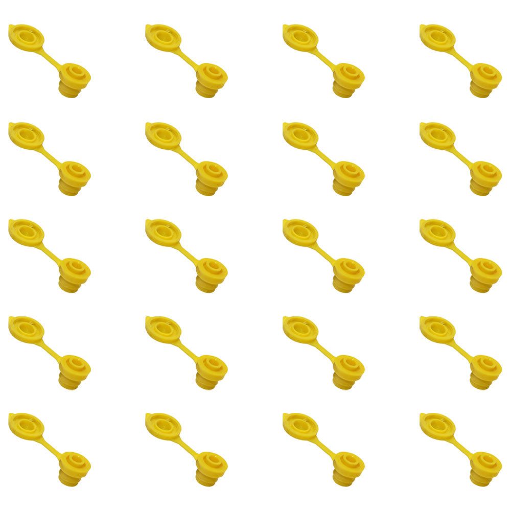 Twenty (20) Yellow Fuel Gas Jug Vent Caps For Eagle Scepter & Other Fuel Cans