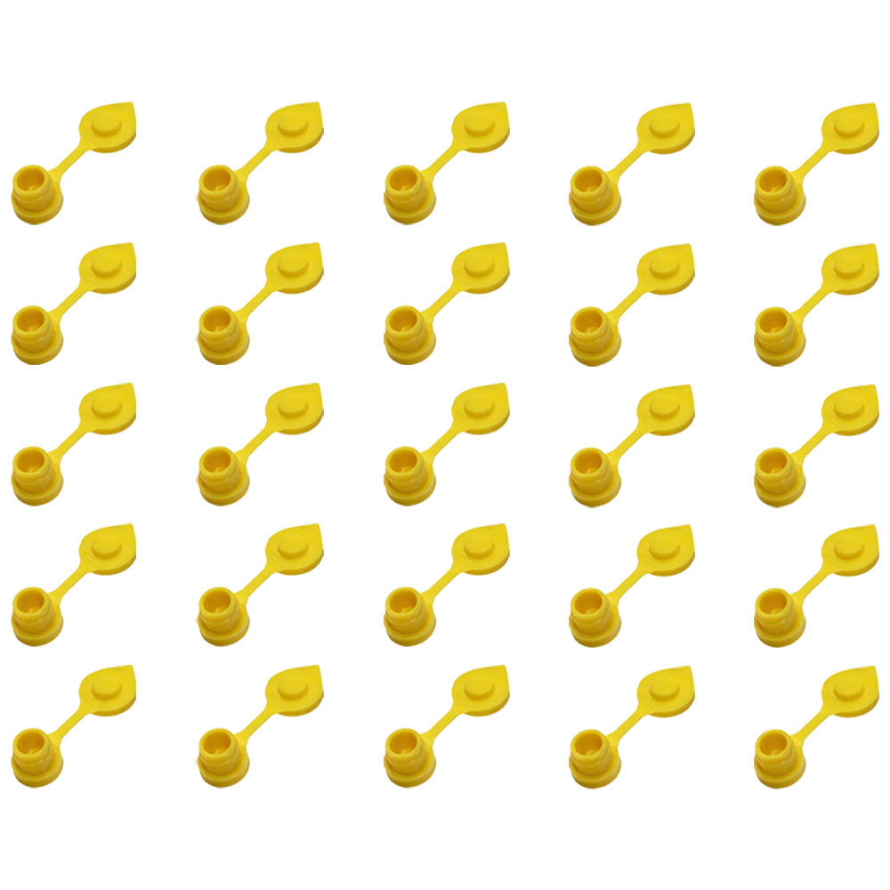Set of 25 New Gas Can Vent Caps (Yellow) Heavy Duty MYC-Y-VENT for Gas Diesel