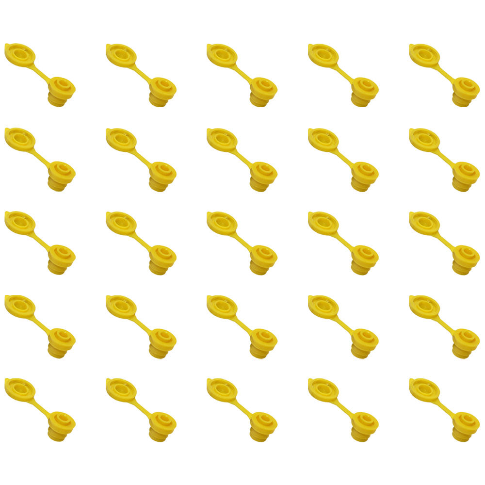 Set of 25 New Gas Can Vent Caps (Yellow) Heavy Duty MYC-Y-VENT for Gas Diesel