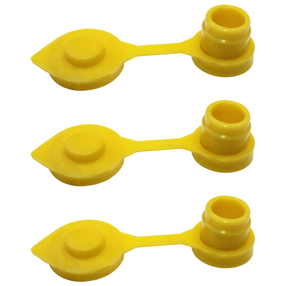 3 Yellow Fuel Gas Can Jug Vent Caps Chilton Brigg Rotopax Gott Rubbermaid Anchor