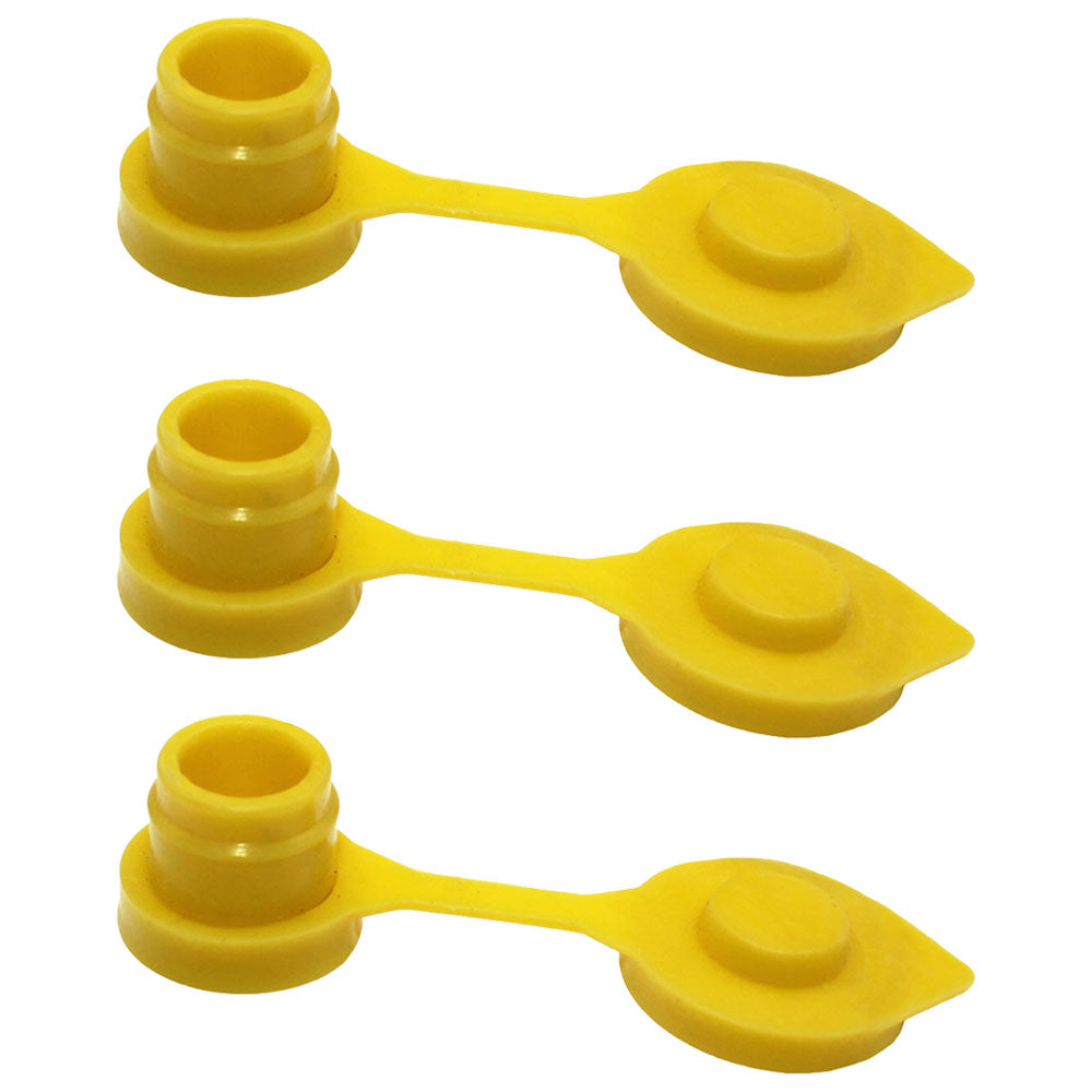 Qty 3: Gas Can Vent Caps (Yellow)  Fits Universal Products