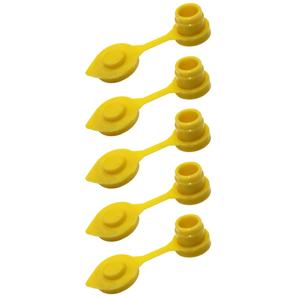 5 Pieces Yellow Vent Caps for Plastic & Metal Fuel Jug Containers Gas Cans