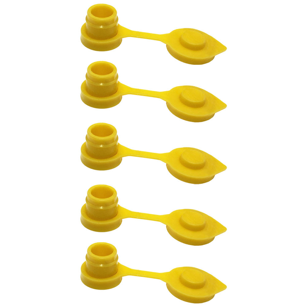5 Pcs Yellow Vent Cap/Plug fits Plastic & Metal Fuel Gas Can Jugs
